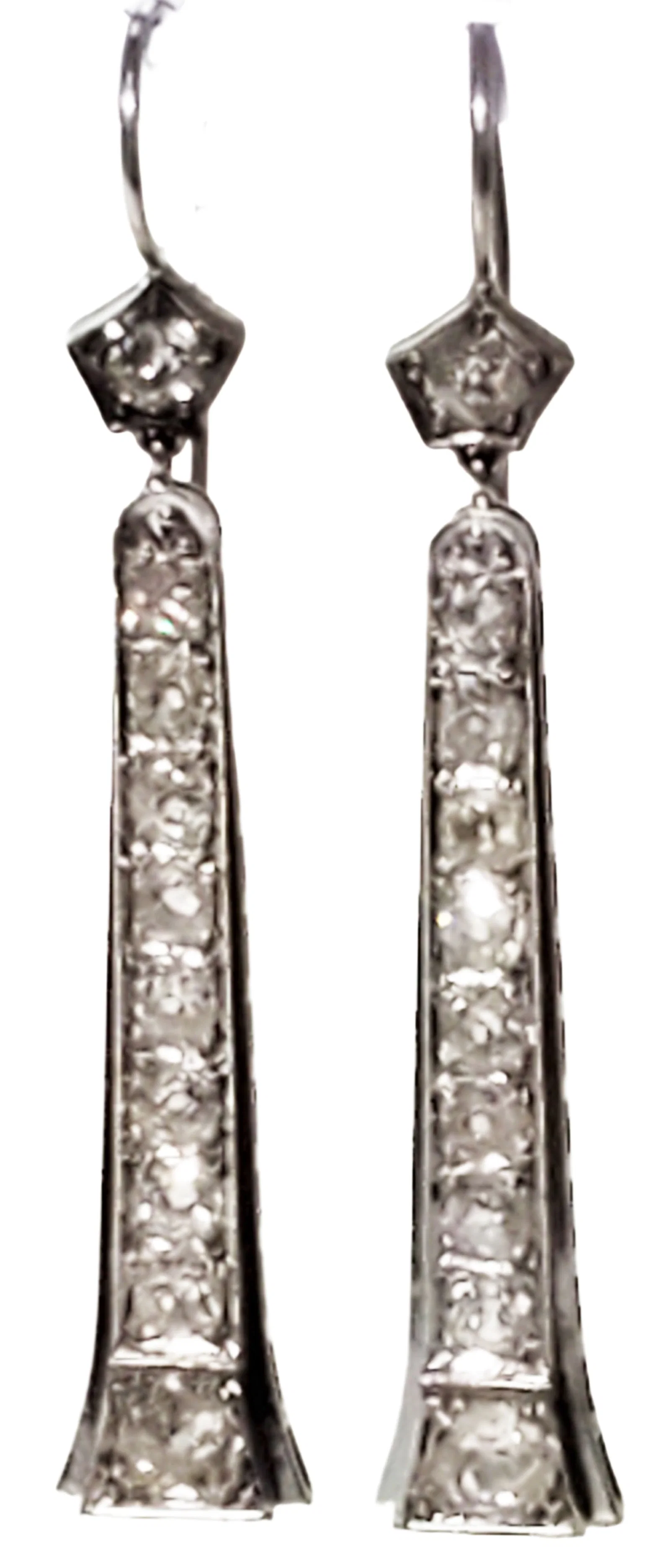 LADYS PLATINUM AND 4.5 CT. DIAMOND EARRINGS