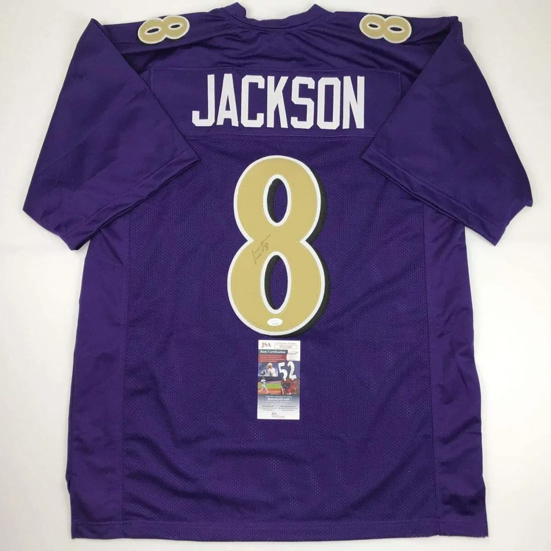 Lamar Jackson Signed Baltimore Ravens Color Rush Jersey JSA COA
