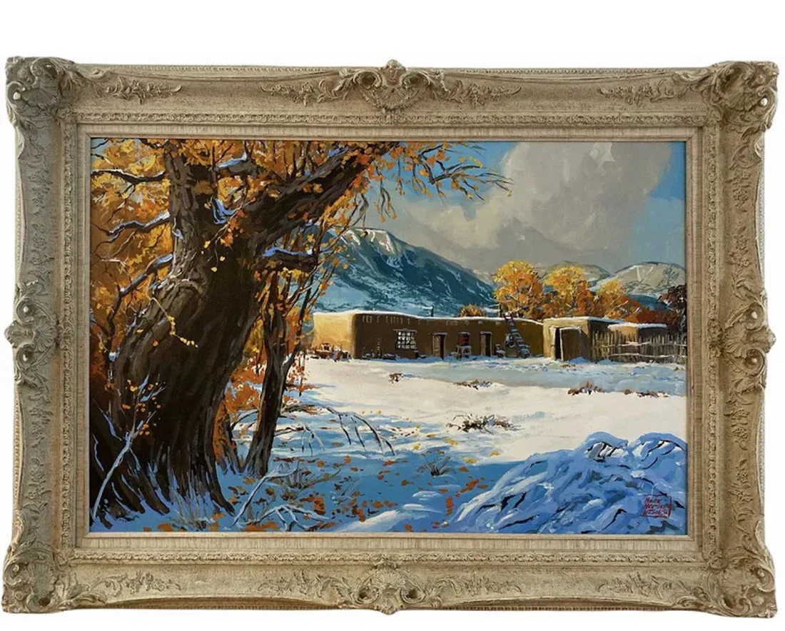 Landscape Adobe Oil Painting by Hector Morales