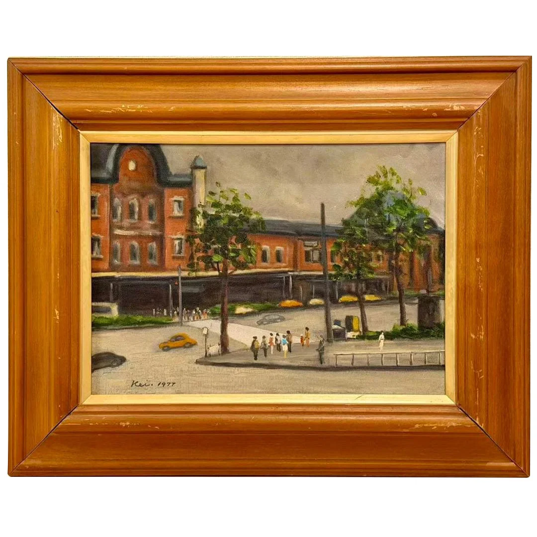 Landscape in Oil: 'In Front of the Station'