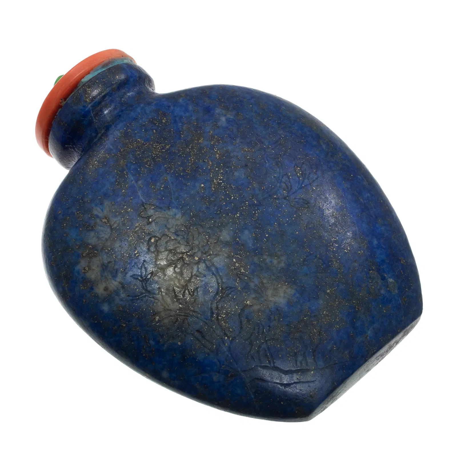 Lapis Lazuli Carved Snuff Bottle