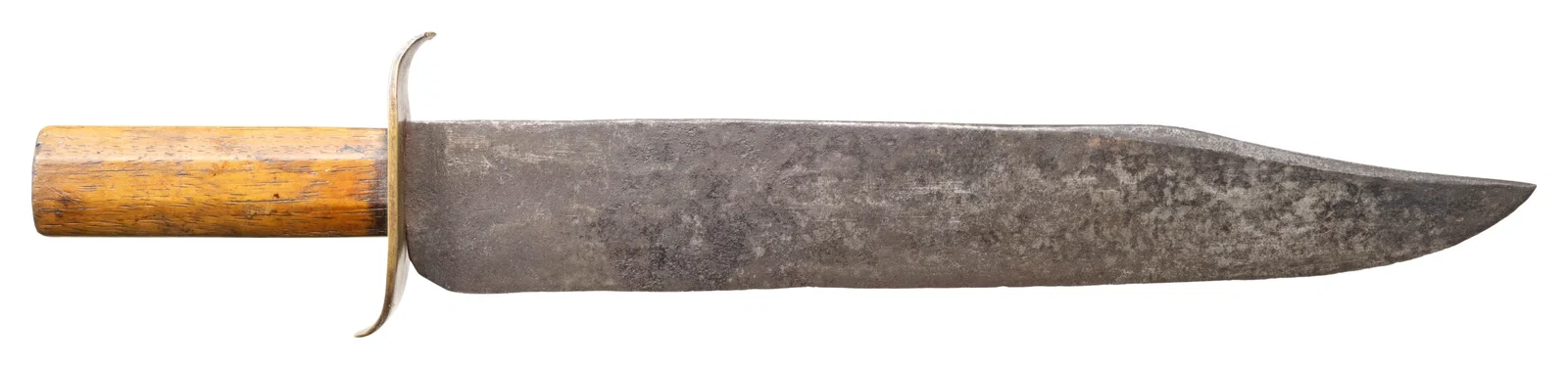 LARGE CONFEDERATE CLIP POINT BOWIE KNIFE.