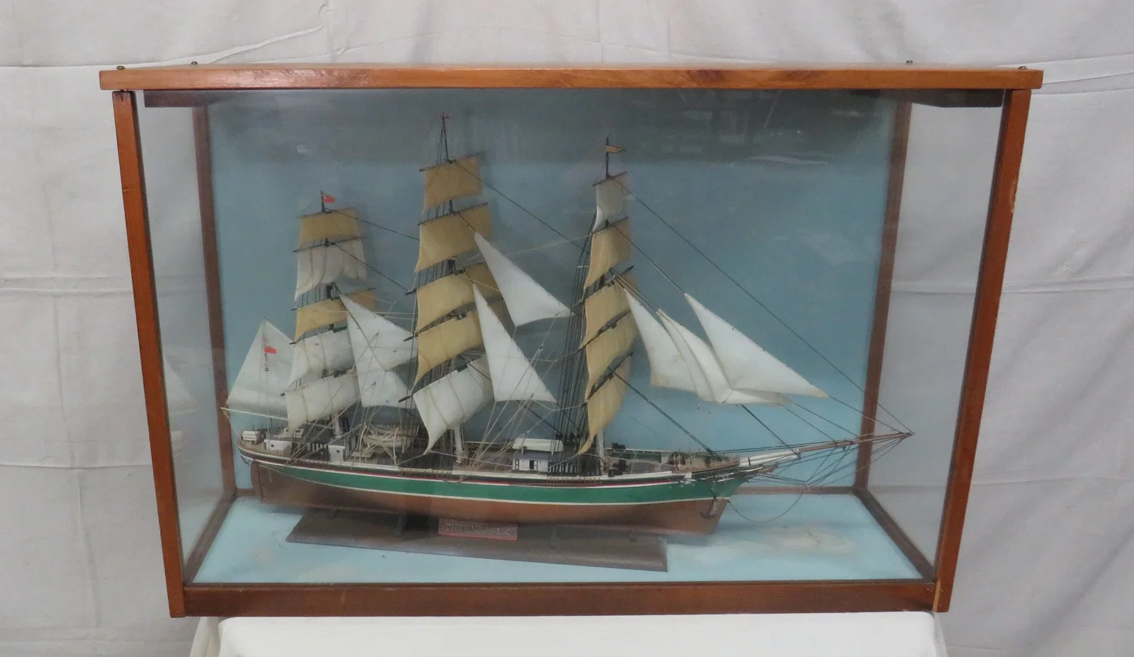 Large Mid 20th C Thermopylae Clipper Ship Cased