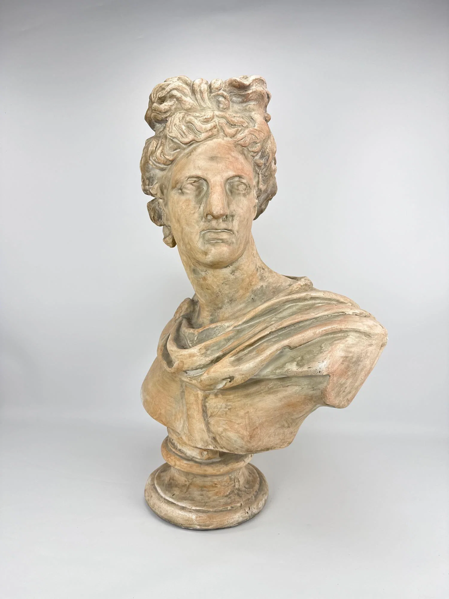 LARGE-SCALE NEOCLASSICAL COMPOSITE BUST OF THE APOLLO BELVEDERE