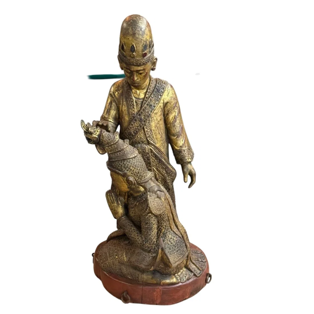 Large Vintage Tibetan Figure, Gilt Metal, 1930s