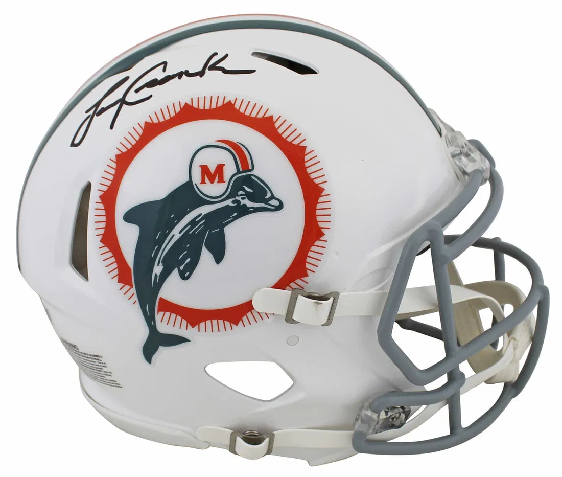Larry Csonka Signed Dolphins Full Size Speed Proline Helmet HOF 87 BAS