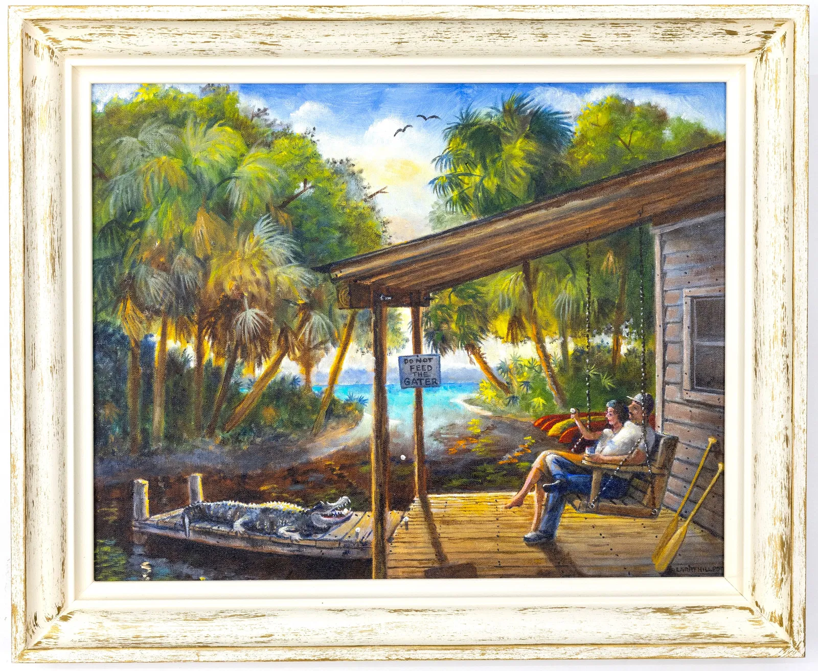 Larry Hillpot, Florida Landscape, Acrylic on Board Painting