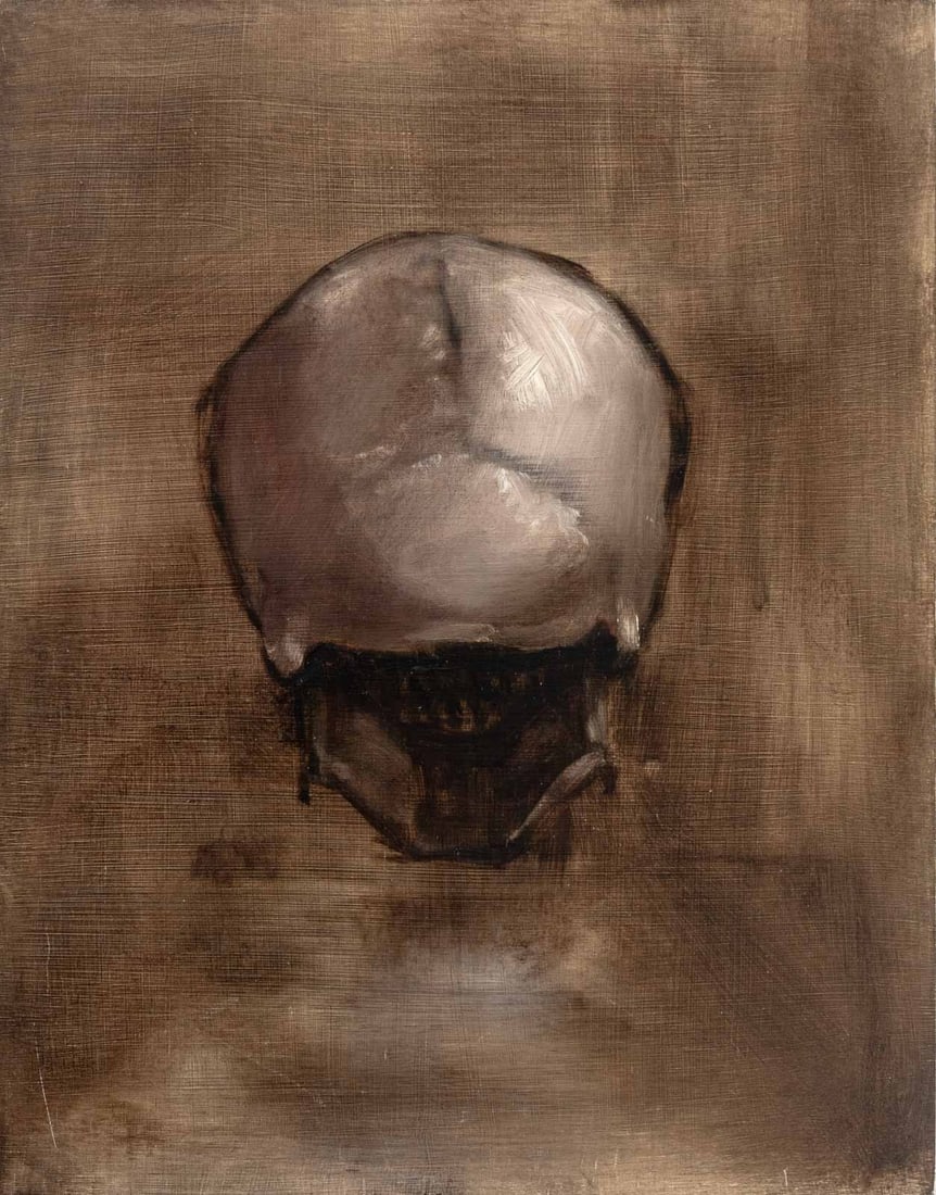 Laura Karetzky "My Thick Skull" Oil on Panel, 2002