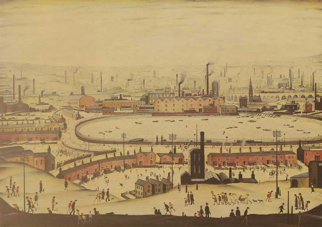 ▲ Laurence Stephen Lowry RA (British, 1887-1976) 'The Pond'