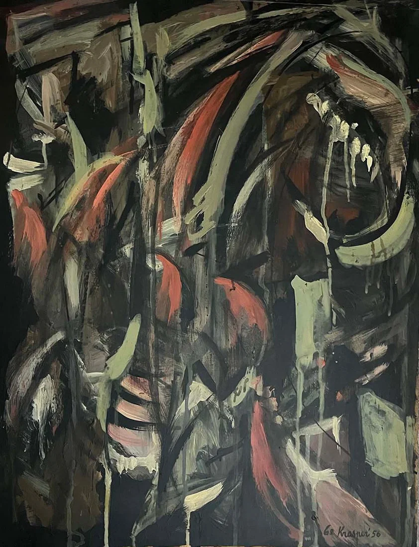Lee Krasner oil on wood 1956 original