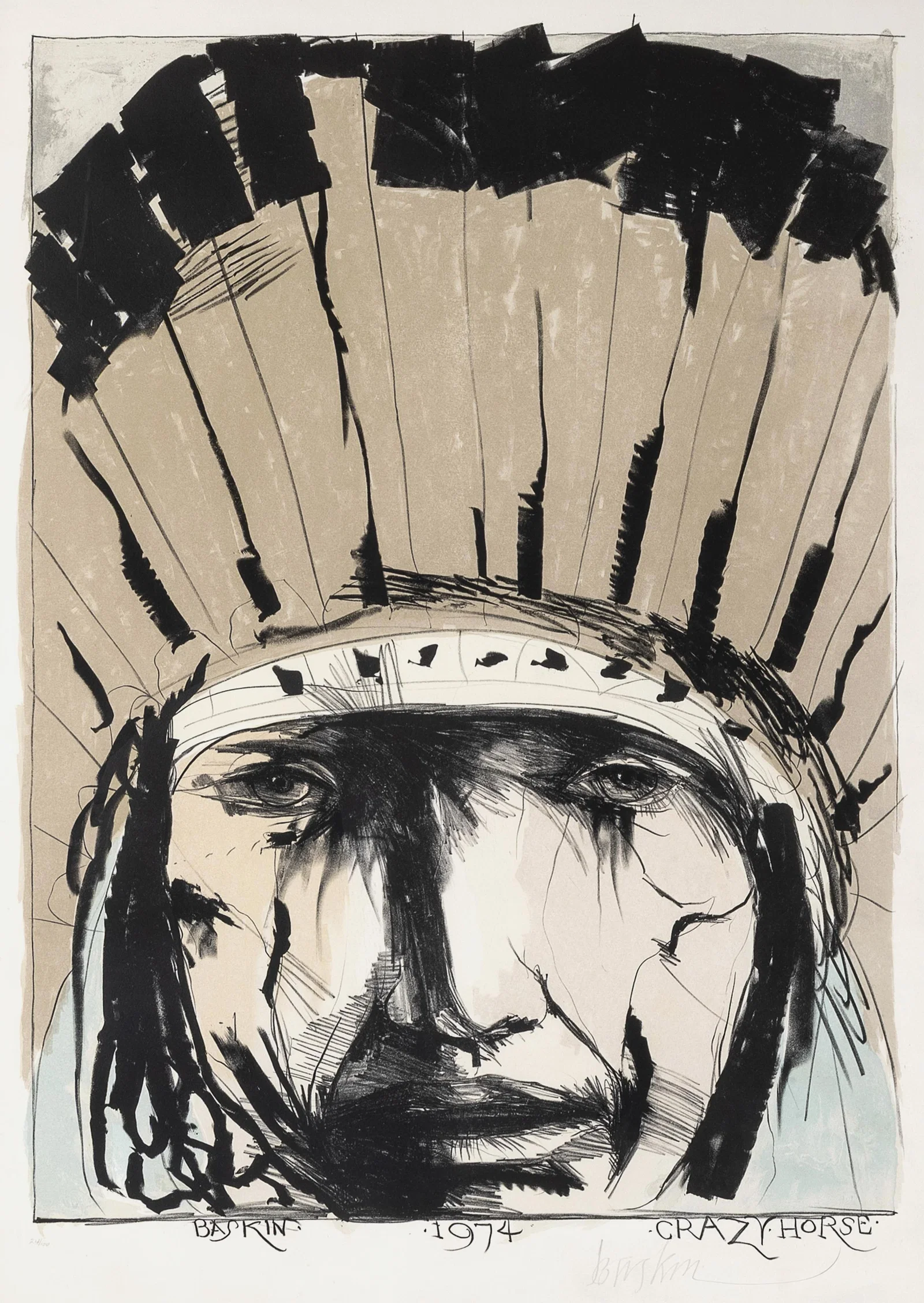 Leonard Baskin, Crazy Horse, 1974