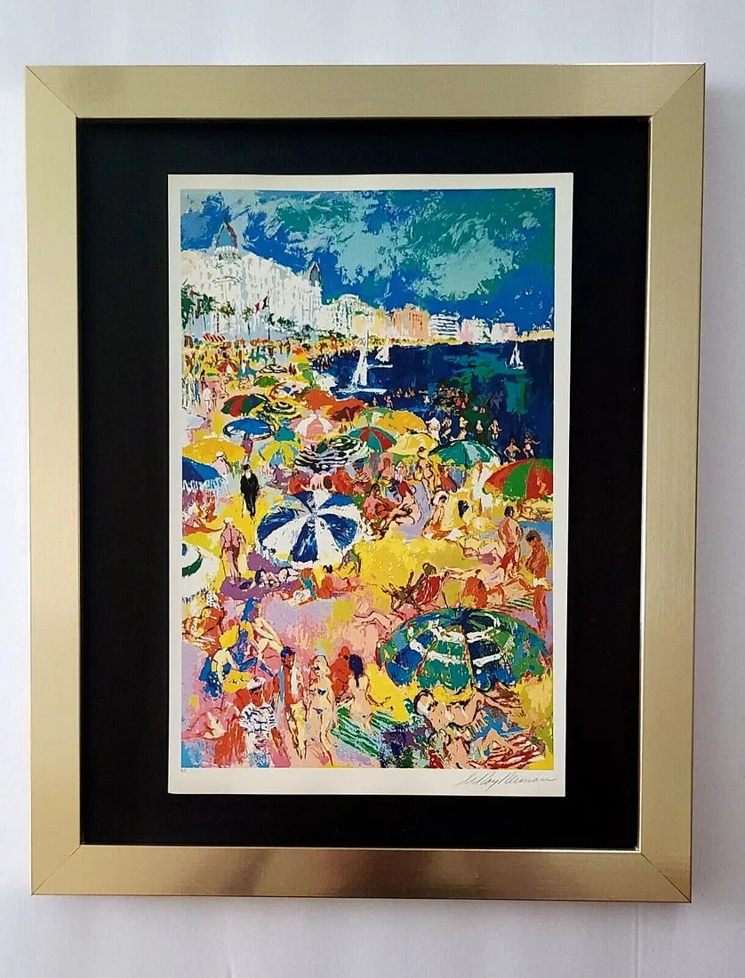 LeRoy Neiman " FRENCH RIVIERA " Signed Pop Art Mounted and Framed in New 11x14!