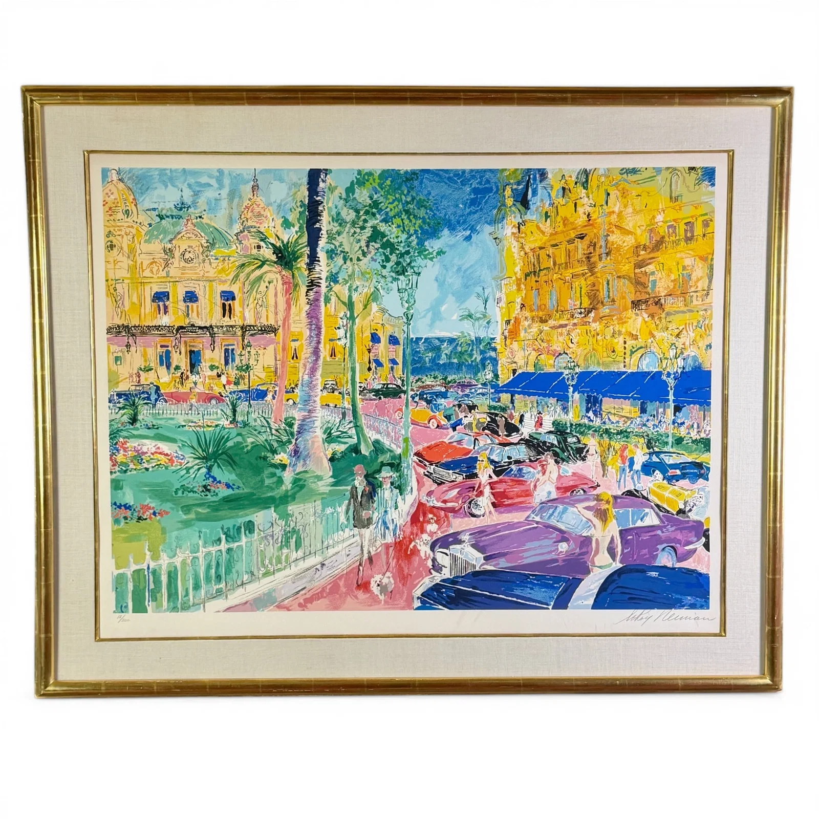 LeRoy Nieman, Lithograph, "Place du Casino, Monte Carlo"