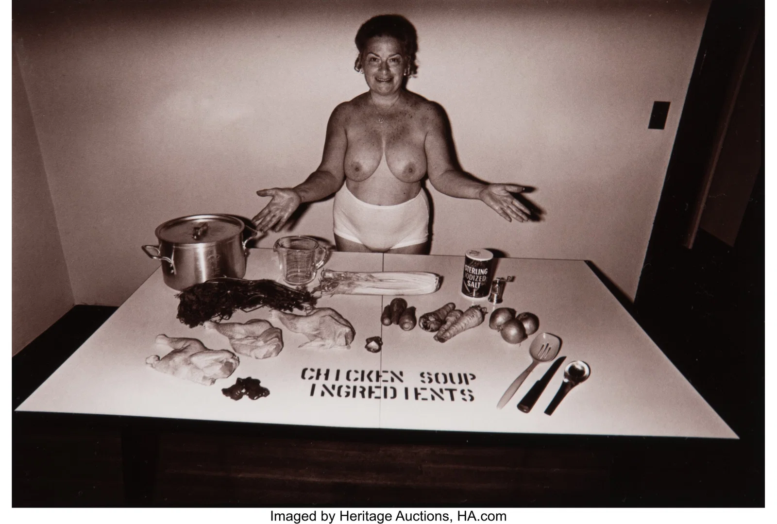 Les Krims (American, b. 1943) Making Chicken Sou