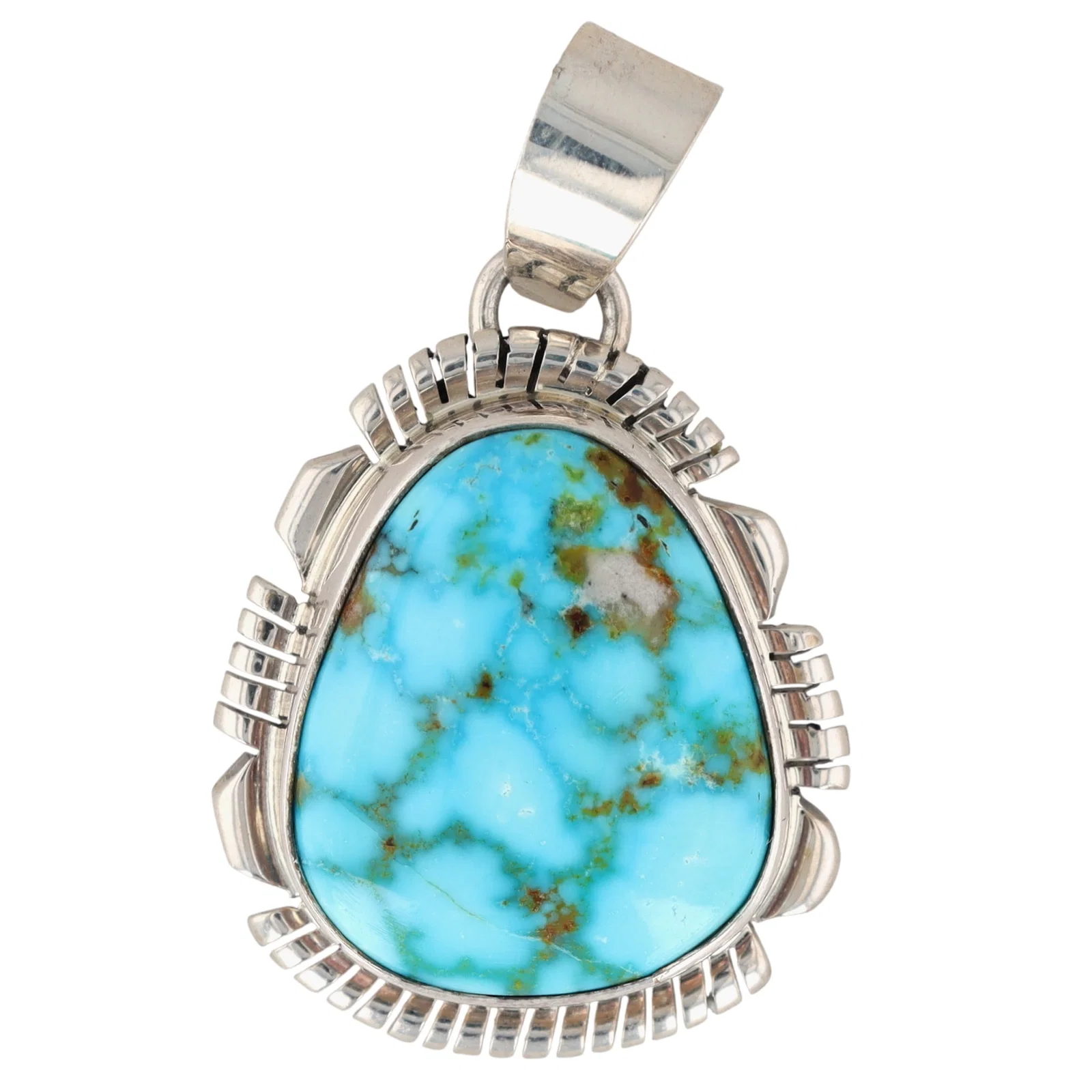 Leslie Yazzie Navajo Turquoise Pendant