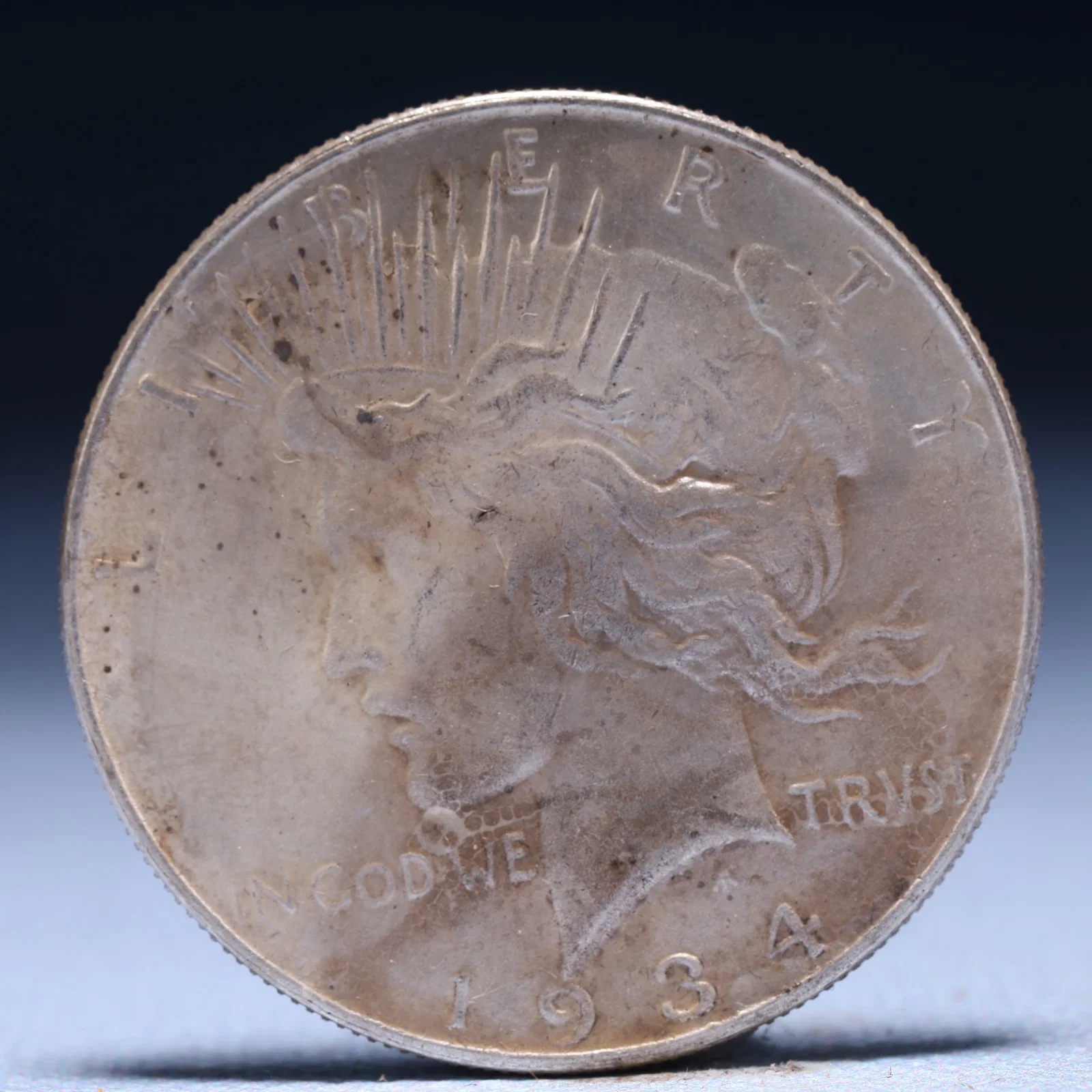 Liberty In God We Trust 1934 Sterling Silver One Dollar Coin