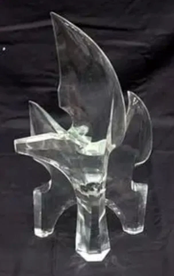 Licio Zanetti Murano Signed One-of-a-Kind Clear Glass Sculpture by this Master Artist