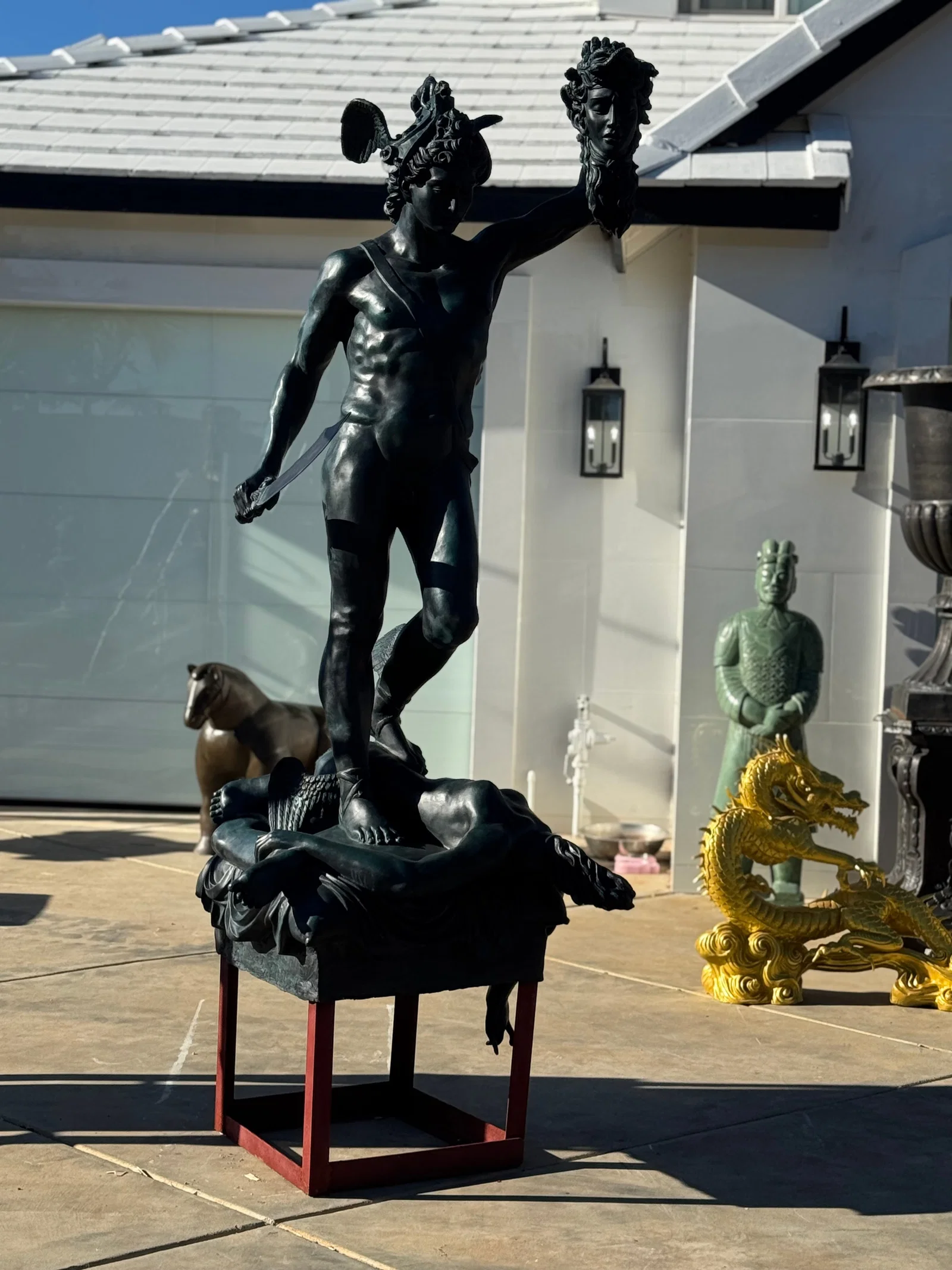 Life Size Monumental Perseus Killing Medusa Bronze