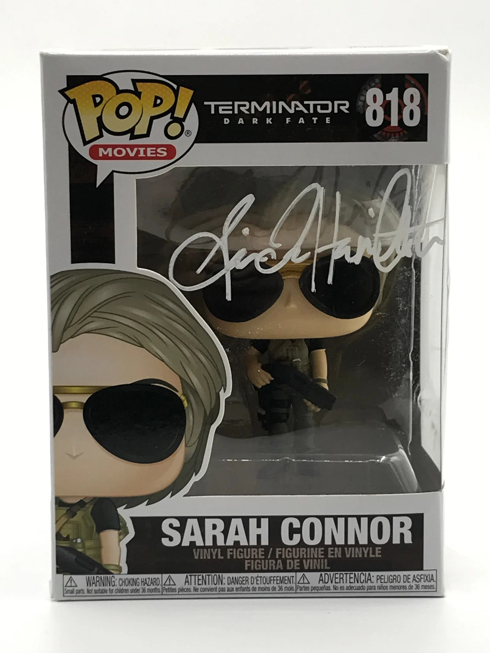 LINDA HAMILTON SIGNED SARAH CONNOR TERMINATOR FUNKO POP - KB COA