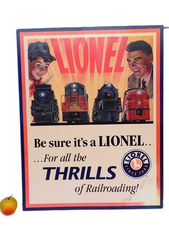 LIONEL TRAINS ADVERTISING POSTER