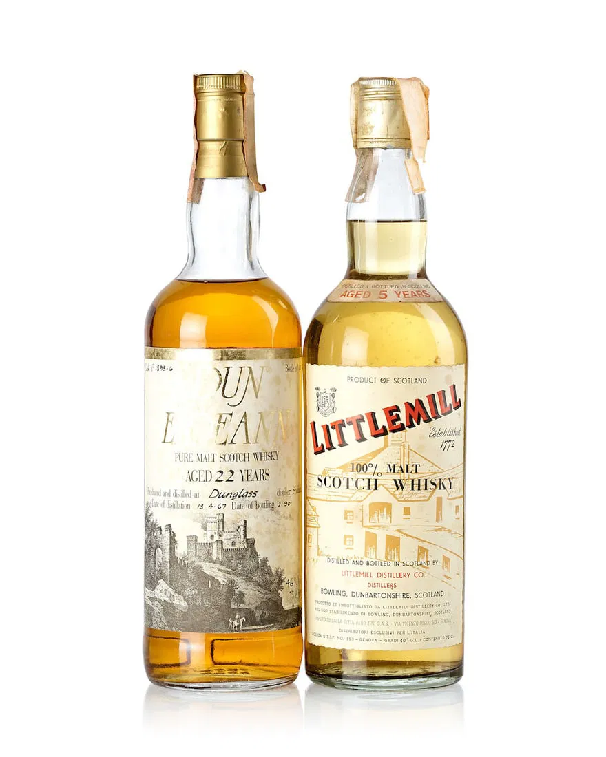 Littlemill 5 Year Old (1x 750ml) Dunglass Dun Eideann 22 Year Old Cask #1893-6, 1967 (1x 750ml)