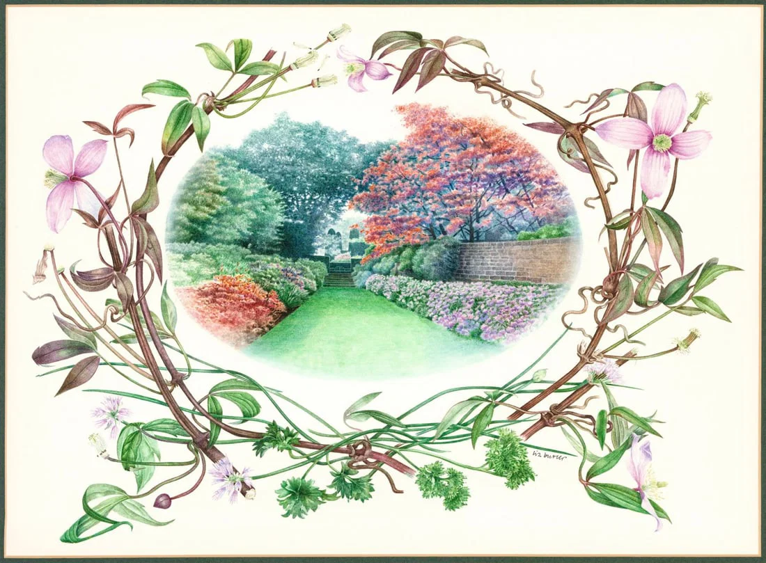 Liz Butler (UK,b 1948) watercolor painting