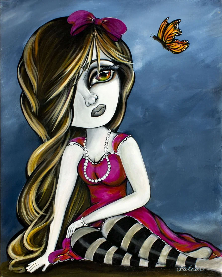 Lizzy Falcon (US,20/21C) acrylic painting