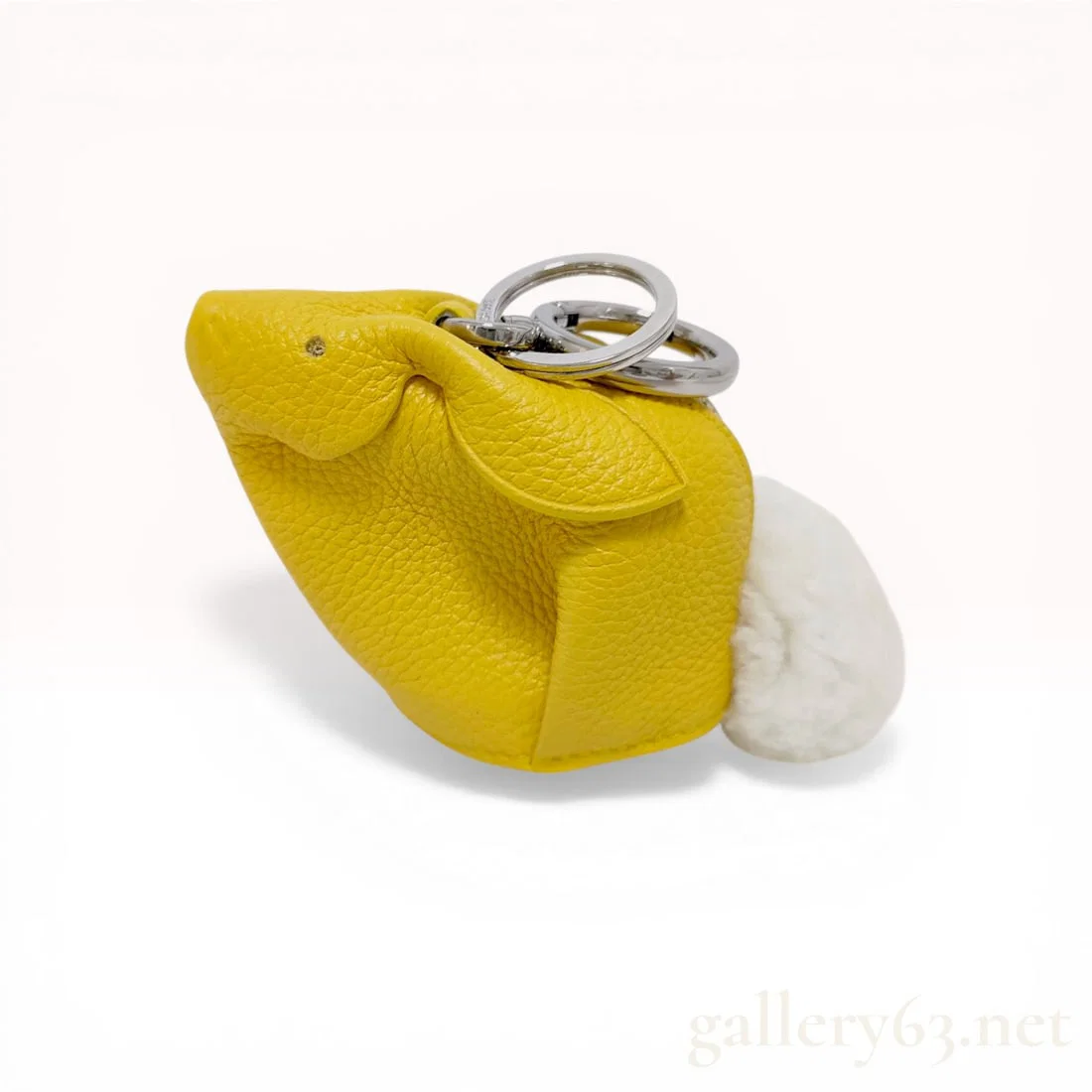 Loewe Bunny Bag Charm and Coin Purse in Yellow Leather