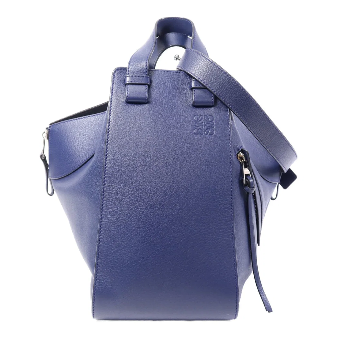 LOEWE Hammock Medium Navy Calfskin 2 Way Shoulder Bag