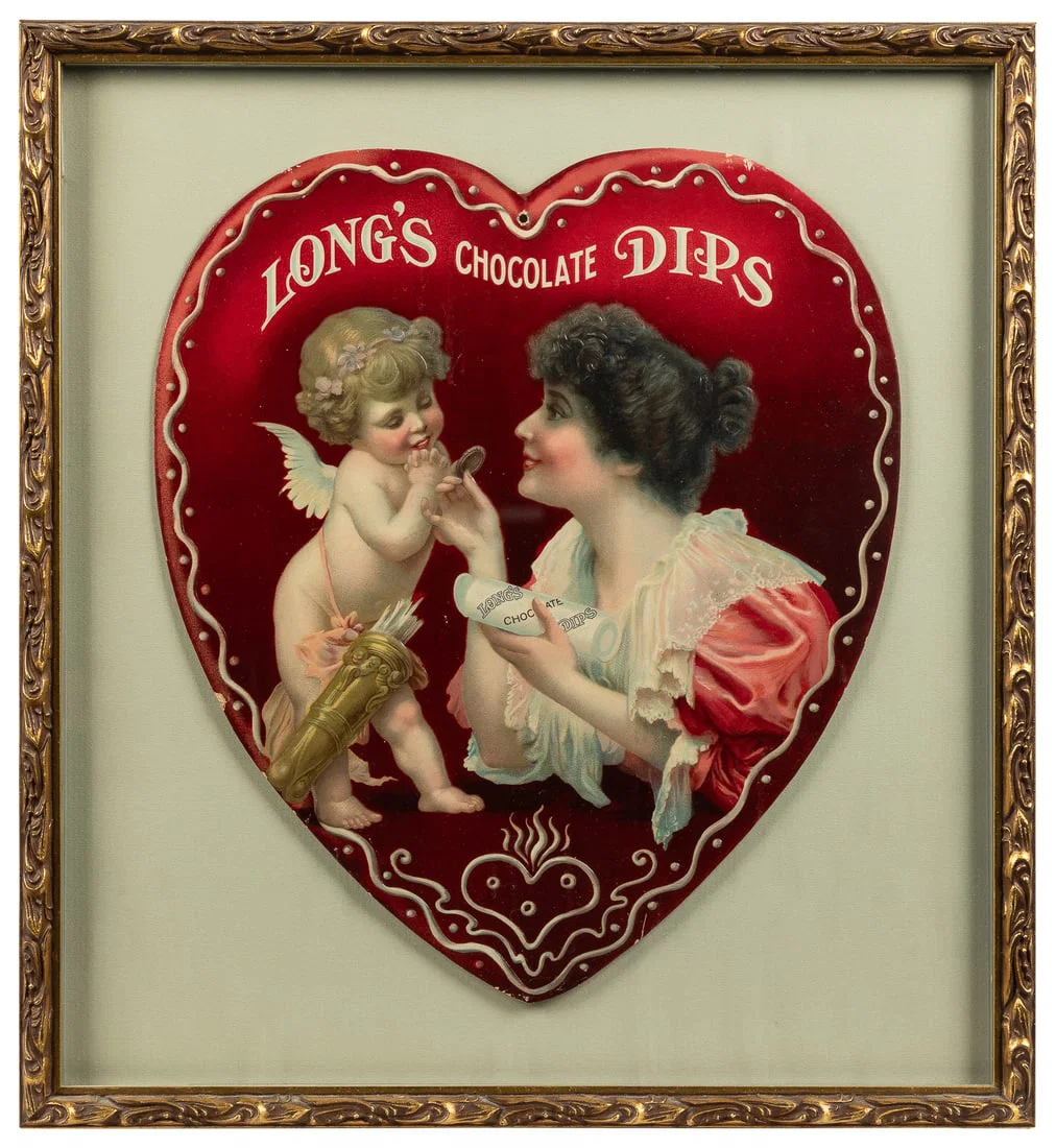 Long's Chocolate Dips advertising diecut.