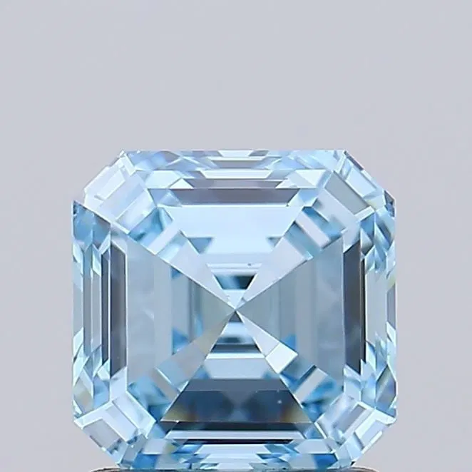 Loose Diamond - ASSCHER 1.27ct Fancy Vivid Blue IF