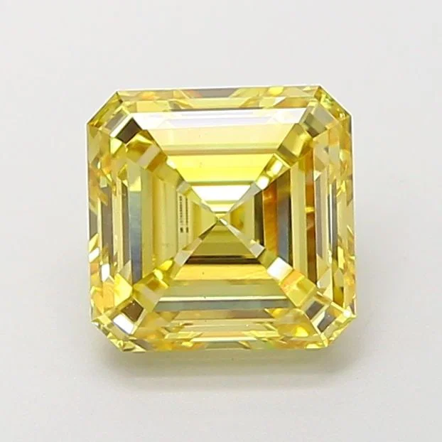 Loose Diamond - ASSCHER 2.02ct Fancy Intense Yellow VS1