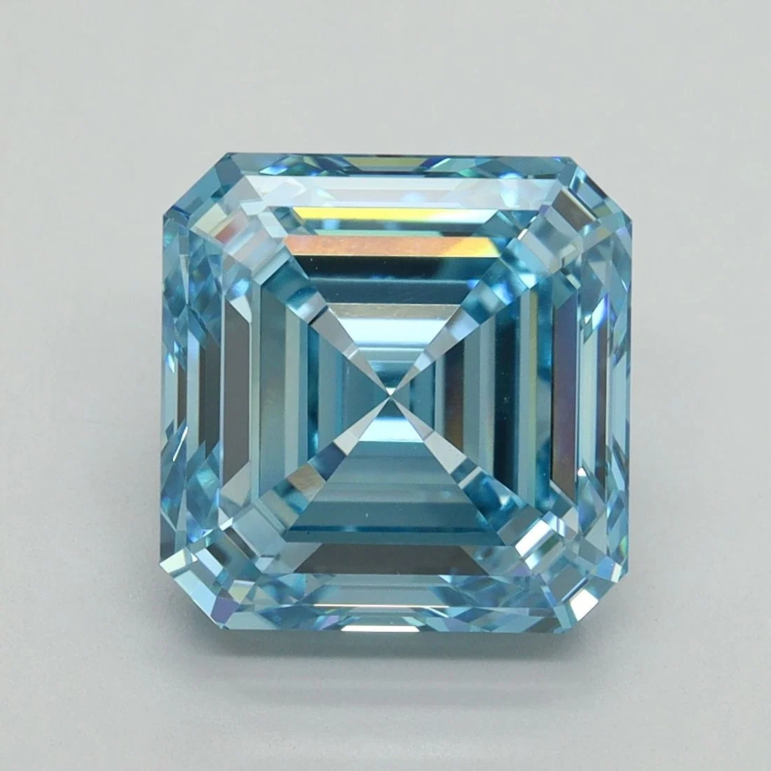 Loose Diamond - ASSCHER 5.02ct Fancy Vivid Blue VS1