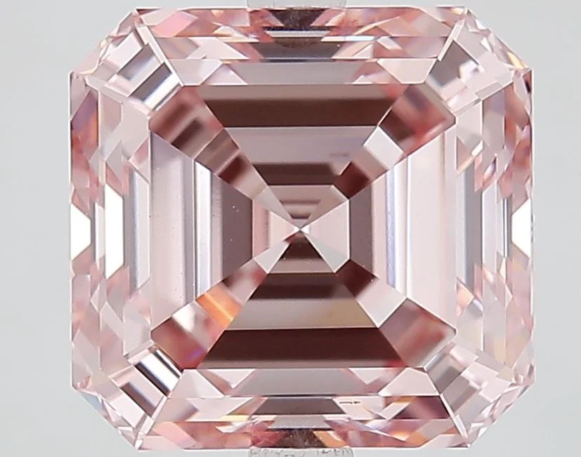 Loose Diamond - ASSCHER 5.16ct Fancy Intense Pink VVS2