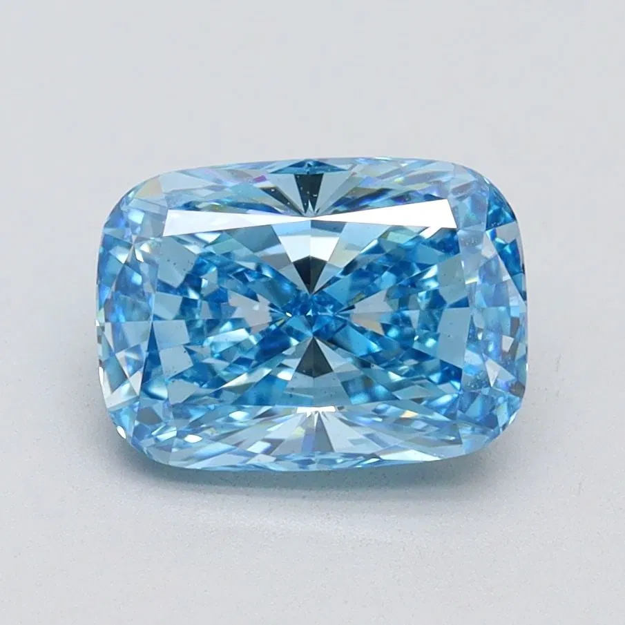 Loose Diamond - CUSHION BRILLIANT 1.79ct Fancy Vivid Blue VS1