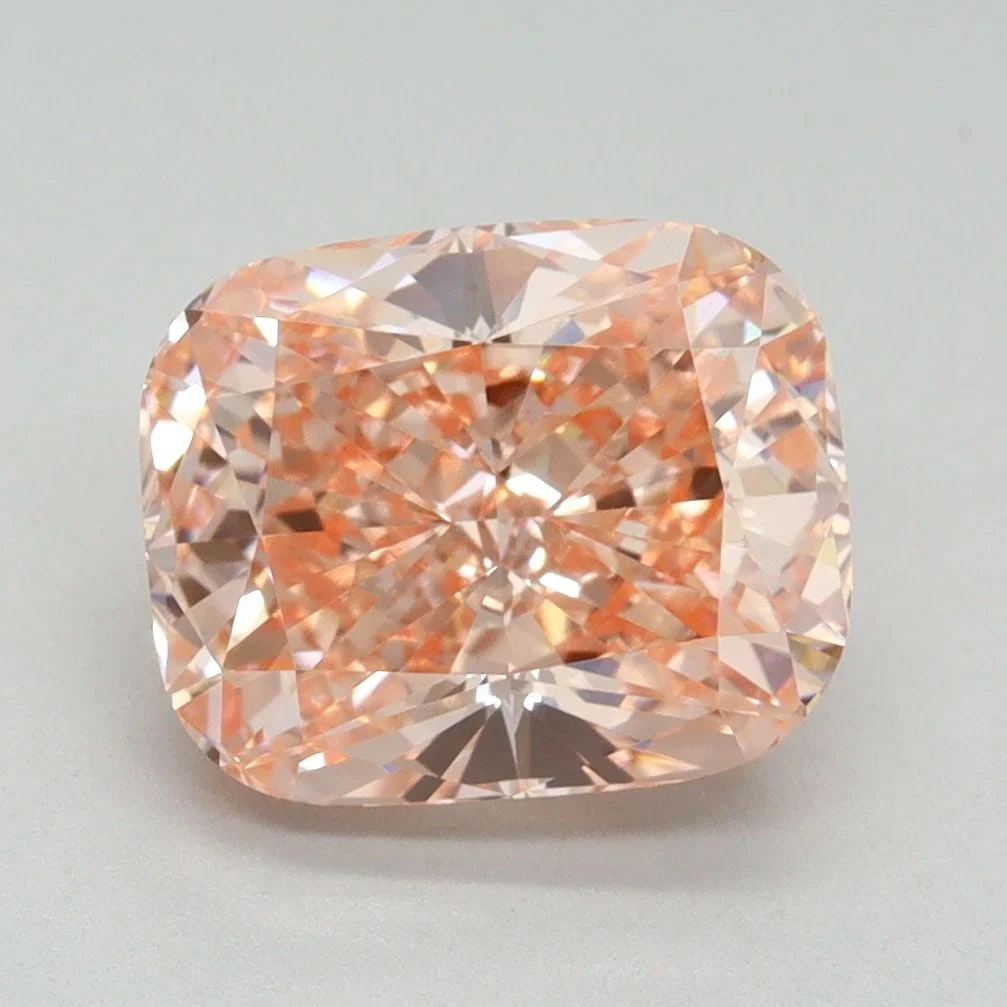 Loose Diamond - CUSHION BRILLIANT 3.07ct Fancy Vivid Pink VVS1