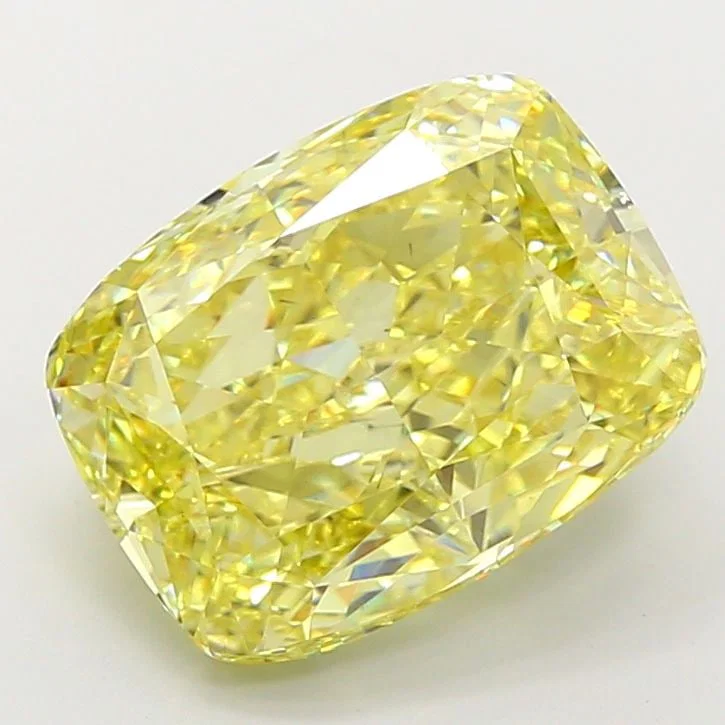 Loose Diamond - CUSHION MODIFIED 10.0ct Fancy Intense Yellow VS2