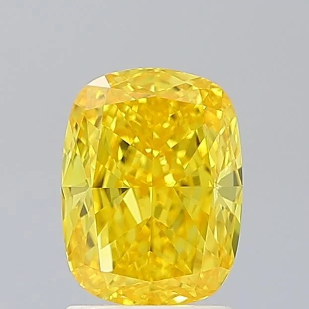 Loose Diamond - CUSHION MODIFIED 2.01ct Fancy Vivid Yellow VS1