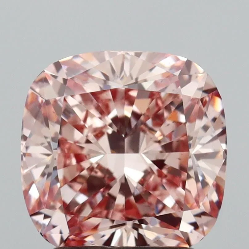 Loose Diamond - CUSHION MODIFIED 2.44ct Fancy Intense Brownish Pink VS2