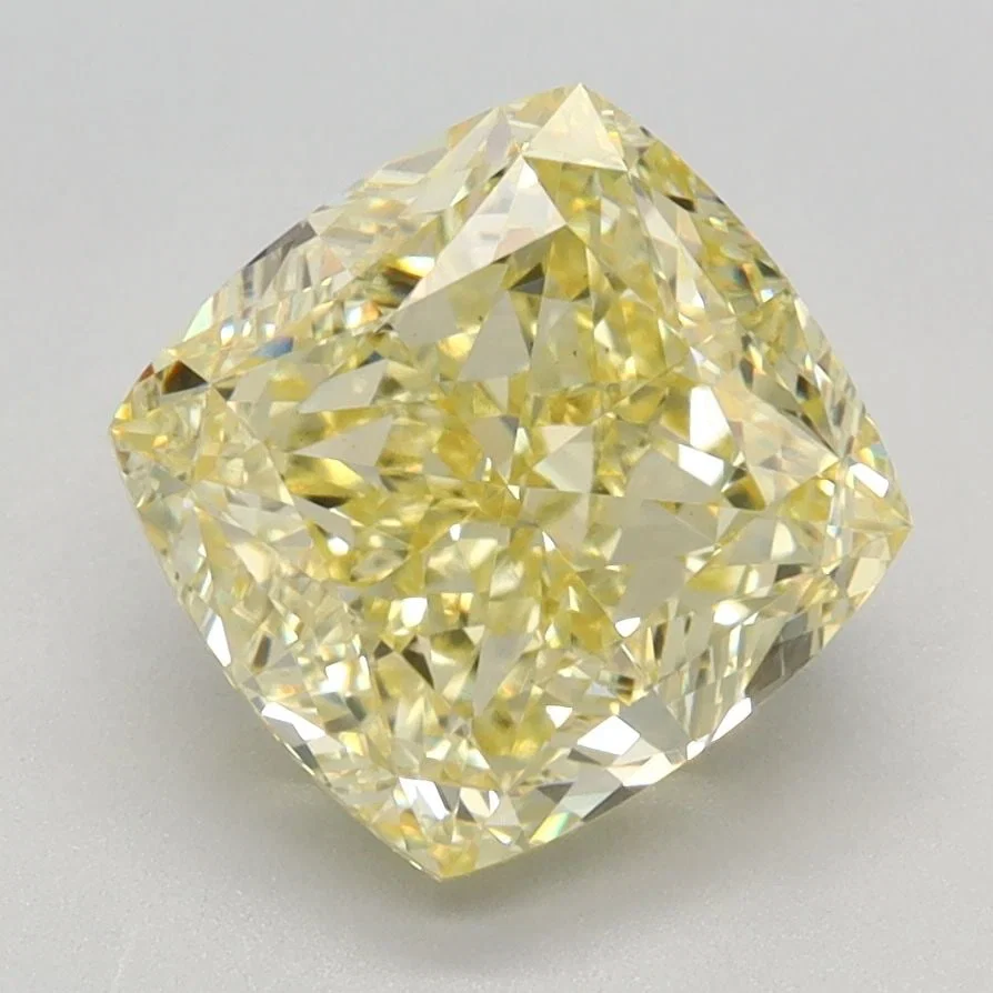Loose Diamond - CUSHION MODIFIED 2.9ct Fancy Intense Yellow VS1
