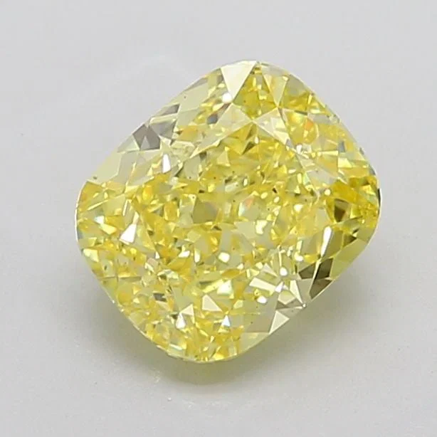 Loose Diamond - CUSHION MODIFIED 3.01ct Fancy Vivid Yellow VS2