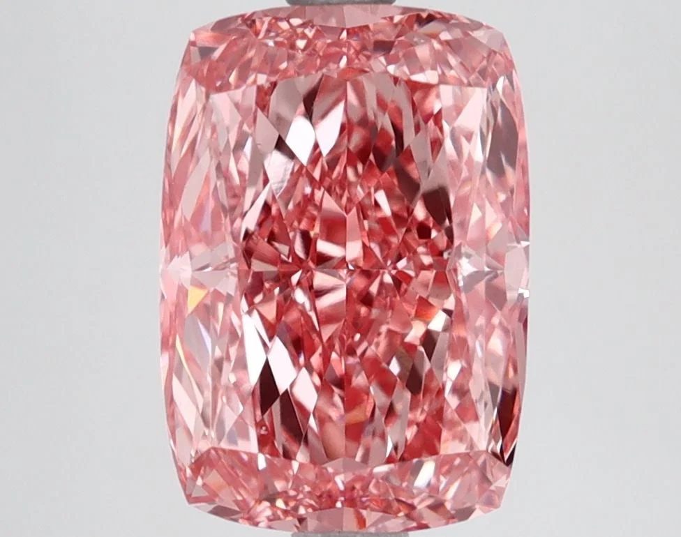 Loose Diamond - CUSHION MODIFIED 3.1ct Fancy Vivid Pink VS1