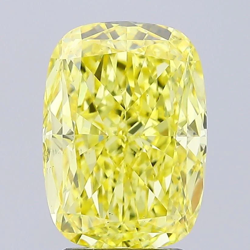 Loose Diamond - CUSHION MODIFIED 3.51ct Fancy Vivid Yellow VS2