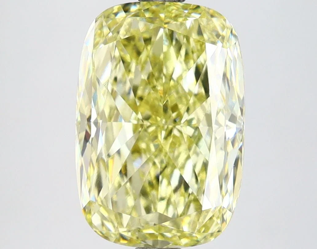 Loose Diamond - CUSHION MODIFIED 3.52ct Fancy Intense Yellow VS1