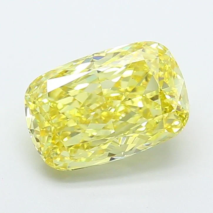 Loose Diamond - CUSHION MODIFIED 4.23ct Fancy Intense Yellow VS1