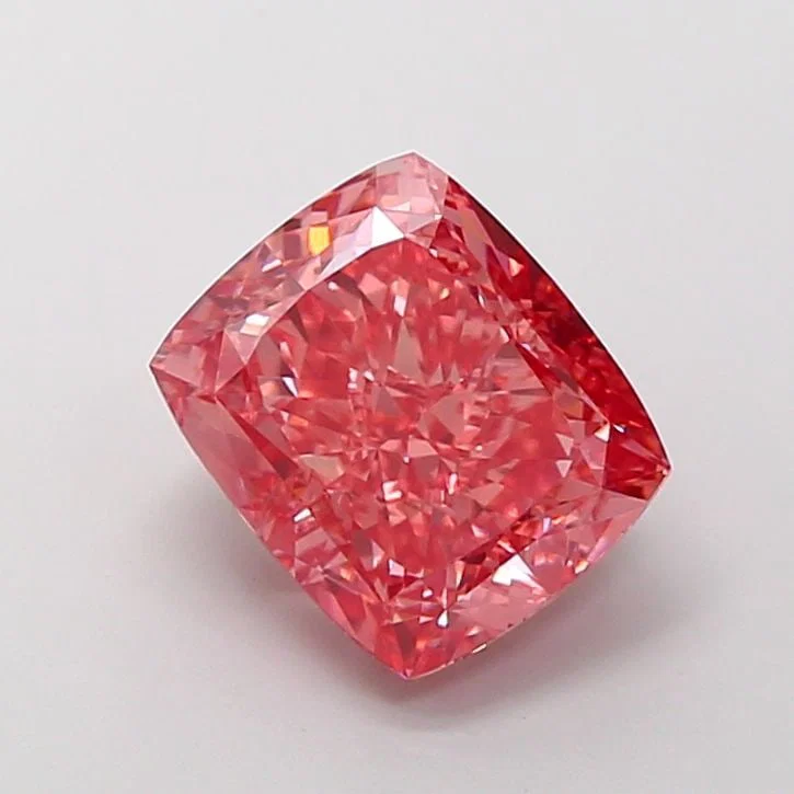 Loose Diamond - CUSHION MODIFIED 4.74ct Fancy Vivid Pink VVS2