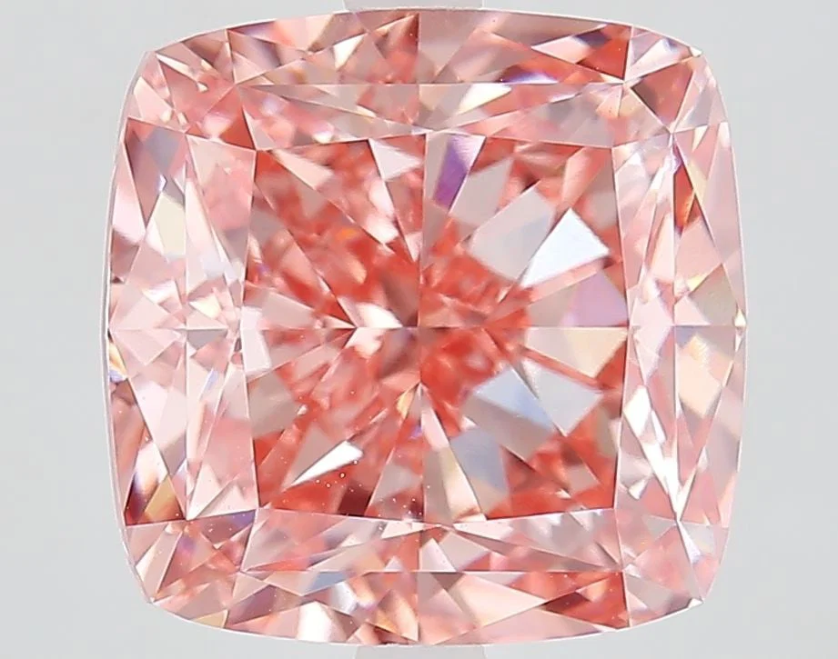 Loose Diamond - CUSHION MODIFIED 7.37ct Fancy Vivid Pink VVS2