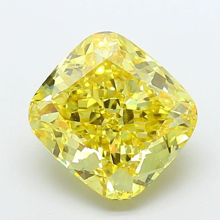 Loose Diamond - CUSHION MODIFIED 8.03ct Fancy Vivid Yellow VS1