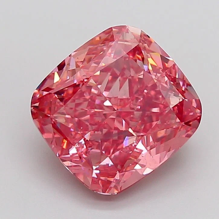 Loose Diamond - CUSHION MODIFIED 8.17ct Fancy Vivid Pink SI1