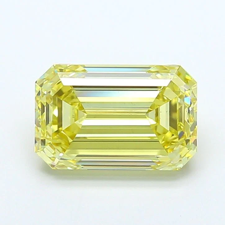 Loose Diamond - EMERALD 5.16ct Fancy Intense Yellow VS1